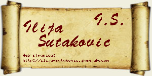 Ilija Šutaković vizit kartica